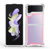 Funda Espacial Adecuada para Samsung Zflip4 Funda para Teléfono Móvil Pantalla Plegable Serigrafía Color Contrastante Cuatro Esquinas Anticaída Funda para Teléfono Móvil Zflip3