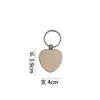 Llavero de Madera de Haya Colgante Creativo Grabado Láser Personalizado Impresión Tallado Venta al por Mayor en Stock Anillo para Llaves de Madera Maciza
