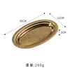 Prato Oval Retrô de Aço Inoxidável, Prato Fundo, Prato Antigo para Peixe Cozido no Vapor, Prato para Churrasco, Prato Oval, Prato para Petiscos de Churrasco, Prato para Fondue