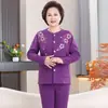Blusas Térmicas Forradas com Fleece para Mulheres de Meia-Idade e Idosas, Cardigan de Mãe, Roupas de Outono Espessadas à Prova de Frio, Roupas Quentes para Senhoras Idosas