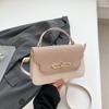 Bolsa da Moda Tendência, Bolsa de Ombro da Moda Tendência, Textura PU, Bolsa Feminina com Emendas em Estilo Ocidental, Bolsa Quadrada Pequena Transversal em Cor Contrastante