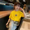 Camiseta de Manga Corta de Algodón Puro para Niñas Ropa de Verano Dulce Nuevo Estilo Top Delgado Elegante para Niñas Pequeñas y Medianas y Bebés Camiseta de Moda Genial para Niñas