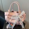 Bolso de Mano para Mujer Estilo Coreano Ins Moda Trendy Plisado Bolso Balde 2025 Nuevo Bolso de Hombro Simple para Mujer