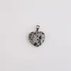 Shixi Pedra Natural 20mm Coração em Forma de Coração Pingente Coração de Pedra Natural Cristal Coração de Pêssego Acessórios de Colar Pingente de Ágata