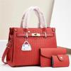Nova Bolsa de Mão Macaron Três Peças Fashionável Bolsa de Ombro Elegante Simples de Grande Capacidade Bolsa Transversal de Alto Valor para Mulheres