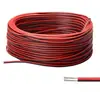 Cable de Lámpara de un Solo Color Rojo y Negro de 2 Pines, Cable de Núcleo de Cobre Puro para Lámpara de 22 AWG 20 AWG 18 AWG