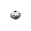 Yiluya S925 grão de prata incrustado cobre contas UFO contas soltas contas espaçadoras envelhecidas contas para pulseira DIY acessórios para pendurar