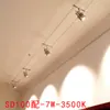 Pintura de Foto de Metal Criativa Lâmpada de Fio de Aço Prata Holofote Normcore Lâmpada de Teto Fio de Aço Fiação Lâmpada Montada na Superfície Parede de Fundo