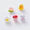 Anillos Transparentes de Resina con Dibujos Animados Lindos de Flores y Animales para Niños Adornos Pequeños de Mano de Gama Alta Joyería de Puesto Mercancía al por Mayor por Lote