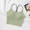 Top Deportivo de Tirante Fino con Almohadillas en el Pecho Chaleco Top Sujetador Deportivo Mujer Niñas Sujetador Fitness Yoga Espalda Bonita