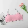 Tirante de letra hermosa espalda camisola banda cruzada en el pecho almohadilla en el pecho sujetador para niña 8-17 niñas período de desarrollo chaleco deportivo sin tirantes