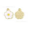 Acessórios de Joia com Gotejamento de Óleo de Flor DIY Pulseira Pingente de Liga Corrente de Celular Chaveiro Pingente Material Artesanal
