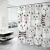 Amazon se especializa en cortinas de ducha con estampado digital de dibujos animados, cortinas divisorias de baño sin taladro con diseños personalizables