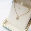 Sorte Cheia Requintado Compacto Dourado Marca da Sorte Colar da Sorte Fofo Design de Luxo Leve Corrente Exquisita para Clavícula para Mulheres