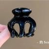Coleta Alta Grande Pinza Pequeña para Agarre Artefacto Horquilla Fija Parte Trasera de la Cabeza Pinza Invisible Rojo de Internet Calabaza Tiburón