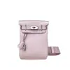 26 Modelos Nuevos de Bolso de Pecho de Piel de Vaca de Primera Capa Togo con Cerradura Cuadrada, Riñonera Unisex de Piel Genuina, Bolso Cruzado para Hombro, Mochila de Moda