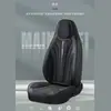 Cojín para asiento de coche deportivo con capucha, piel napa, tela transpirable, cojín universal para asiento de cuatro estaciones, cojín completo para asiento de coche, funda de asiento