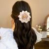 Estilo bohemio de vacaciones clip de flor rosa clip de tiburón para el corazón de chica网红 dulce de alta calidad accesorios para el cabello