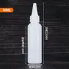 Botella de Plástico Personalizada Blanca con Boca Puntiaguda, Botella Exprimidora, Botella de Plástico Blando para Pegamento, Botella Gotero para Loción, Botella de Poción de Pigmento