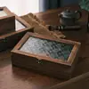 Atacado de artigos diversos de madeira vintage caixa de joias à prova de poeira para casa flor begônia sala de estar mesa de escritório quarto caixa de armazenamento com senso avançado