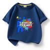Camiseta de manga corta para niño Rainbow Friends, ropa infantil, verano 2023, nueva camiseta de media manga de algodón estilo occidental para niña.