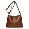 Bolso de mano retro para mujer, nuevo bolso versátil de moda para madres de mediana edad, bolso de hombro y cruzado de gran capacidad de tres capas para mujer 2025