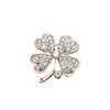 Broche de Trébol con Pedrería de Moda Estilo Europeo y Americano Flor de Encaje de Diente de León Broche Versátil de Gama Alta