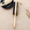 Cepillo de barba de doble cara para hombre de Amazon, herramientas de peluquería, mango de madera, cepillo de cerdas de cerdo, cepillo para peinar la barba, cepillo para el cuello, cepillo para el cabello roto.