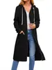 2025 Nuevo Otoño e Invierno Europeo y Americano Amazon Estación Independiente Transfronterizo Ropa de Mujer Holgada Cremallera Larga Chaqueta Cárdigan