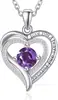 Collar de Corazón de Plata de Ley S925 para Mujer con Colgante de Moissanita Simulada Cadena para Clavícula Regalo del Día de San Valentín Joyería de Moda