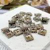 Anillo de Espaciadores de Cristal Diamantado Galvanizado de 5/6/7 mm Cuadrados con Incrustaciones de Diamante Espaciadores para Manualidades de Cuentas Accesorios de Joyería