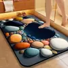 Alfombrilla de baño tridimensional transfronteriza, alfombrilla antideslizante, alfombrilla de suelo de diatomeas tipo guijarro, alfombrilla de pie de secado rápido y absorbente para la entrada del baño