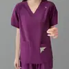Bata Quirúrgica, Traje de Quirófano, Ropa de Trabajo para Médico, Traje de Quirófano de Manga Corta, Traje de Quirófano Específico para Odontología, Bata Quirúrgica Elástica para Mujer, Para Hombre