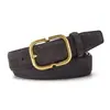 Cinturón Retro de Ante y Piel Genuina para Mujer Otoño e Invierno, Decoración de Moda de Alta Gama, Cinturón Simple y Versátil de 2.8 cm, Nuevo