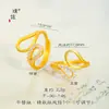 Anillo Hebilla para Bufanda Color Oro Arena con Diamante Estilo Mismo de la Joyería Puzuo Gold para Mujer, Anillo de Dedo Índice Heterosexual de Moda Personalizado para Novia