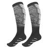 Medias deportivas europeas y americanas de rayas de color contrastante transpirables amigables con la piel ajuste elástico leggings para correr montar