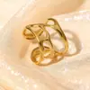 Anillo Abierto Minimalista de Acero Inoxidable con un Diseño Único y Sofisticado, Joyería de Pareja Moderna y Genial
