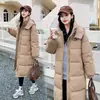 Tiro real 2026 nueva chaqueta de algodón retro abrigo de algodón para mujer de longitud media estilo coreano holgada ins estilo Hong Kong chaqueta acolchada de algodón abrigo engrosado