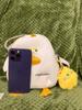 2024 Nuevo Bolso de Hombro Estilo Japonés Lindo Feo Divertido Personalizado Dibujos Animados Pato Amarillo Pequeño Bolso Cruzado Chica Suave