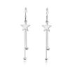 Aretes de estrella estilo coreano estilo coreano simples moda largos lisos borla de estrella de cinco puntas ganchos para la oreja venta al por mayor joyería para la oreja