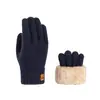 Luvas de dupla camada novas transfronteiriças com forro de fleece, espessadas, jacquard de fleece ártico, luvas quentes de inverno para ciclismo e esqui