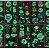 Pegatinas de tatuaje de Halloween nuevas pegatinas fluorescentes de Halloween pegatinas de Halloween pegatinas luminosas de dibujos animados para vacaciones infantiles