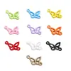 Aleación Hueca Mariposa Doble Colgante Color Pintura para Hornear Pintura para Hornear Dibujos Animados con Cuentas Superficie Lisa Cadena de Teléfono Móvil Pulsera Colgante DIY