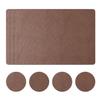 Porta-copo Quadrado de Couro Xadrez Estilo Western de PVC Porta-copo Tecido Estilo Chinês para Mesa de Jantar Resistente ao Calor Simples Personalizado
