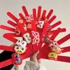 Pulsera de Aplauso Danza del León Estilo Chino Año Nuevo Peluche Dibujo Animado Pulsera de Muñeca para Niños Decoración Creativa Festiva Regalo Pequeño Paquete Variado