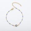 Cadena de Cuentas de Crisantemo Jin Yiyuan Cadena Cruzada de Margarita de Oro de 18 Quilates Pulsera de Esmalte Crisantemo de Ocho Pétalos Juvenil Hermosa y Linda
