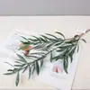 Planta verde artificial de alta calidad, árbol de olivo de plástico multirramificado, accesorios de flores artificiales para arreglos florales de sala de estar y paisajismo, ramas de olivo artificial