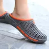 Zapatos de playa para hombre adulto de verano zapatos con agujeros en la punta zapatos para deportes al aire libre jardín pantuflas de talla grande