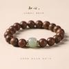 Sândalo dourado DIY criativo tecido Jade misto rosário 10mm contas de Buda anel único pulseira Mori para homens e mulheres