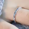 Anel Estrela Vintage Escovado Doce Fresco para Mulheres, Relevo de Textura Irregular Geométrica, Anel Aberto Exquisito, Anel para Dedo Indicador, Moderno